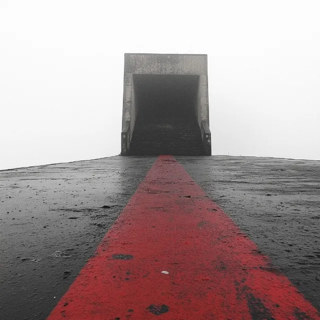 Red, Composite material, Slope, Concrete, Triangle, Shadow, Stairs