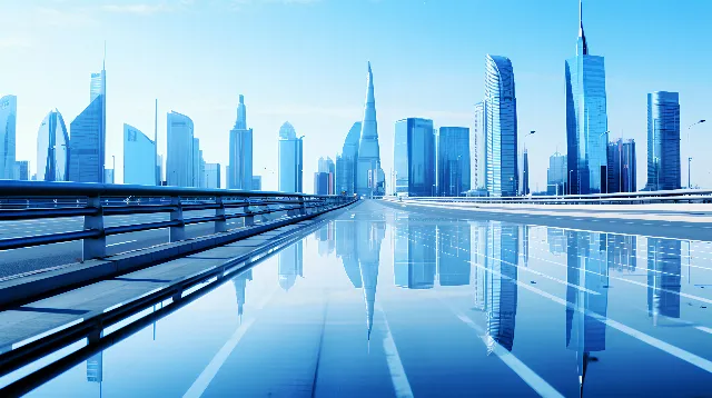 Building, Sky, Skyscraper, Water, Daytime, Tower, World, Blue, Nature, Cloud, Tower block, Condominium, Cityscape, Line, Morning, Dusk, Commercial building, City, Landmark, Horizon