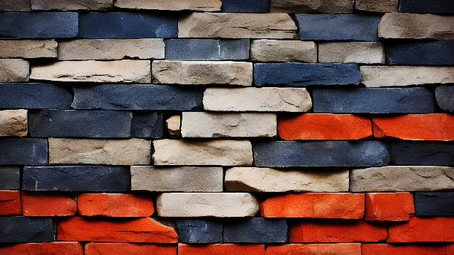 Property, Rectangle, Wood, Brick, Brickwork, Building material, Building, Red, Material property, Pattern, Tints and shades, Flooring, Composite material, Stone wall, Electric blue, Cobblestone, Carmine, Rock