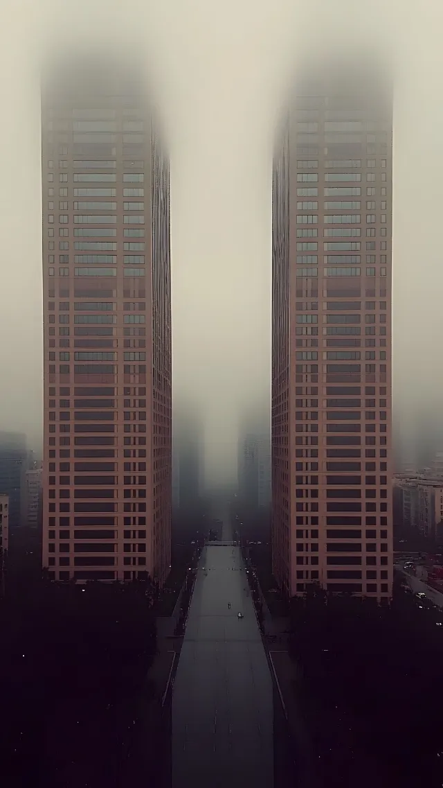 City, High-rise building, atmospheric phenomenon, Urban area, Skyscraper, Metropolitan area, Architecture, Commercial building, Condominium, Metropolis, Apartment, Morning, Tower, Haze, Headquarters, Fog, Mist, Cityscape, Evening, Skyline