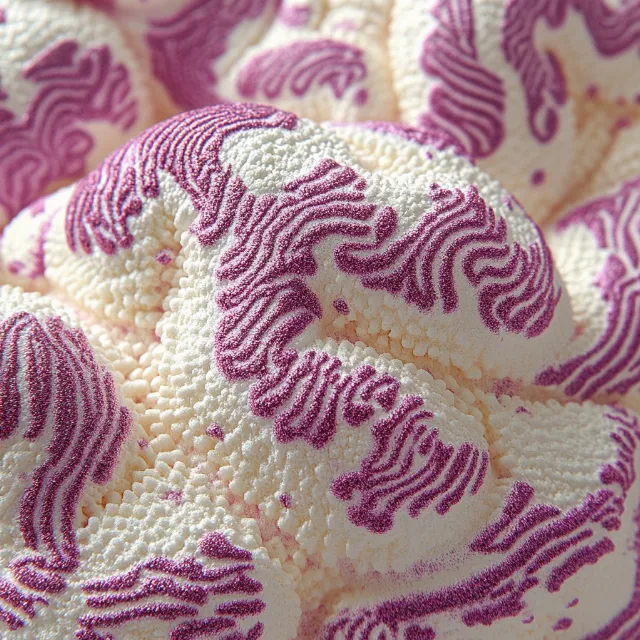 Purple, Textile, Organism, Creative arts, Pink, Violet, Magenta, Motif, Art, Pattern, Wool, Close-up, Visual arts, Craft, Woolen, Needlework, Thread, Electric blue, Symmetry, Woven fabric