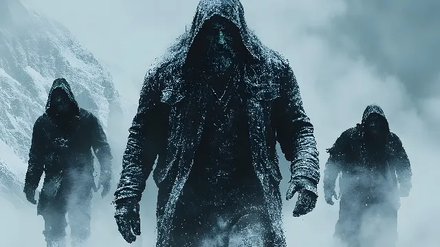 Hood, Film, Winter, Action, Fog, Fictional character, Freezing, Haze, Mist, Hoodie, Snow, Hero, Digital compositing