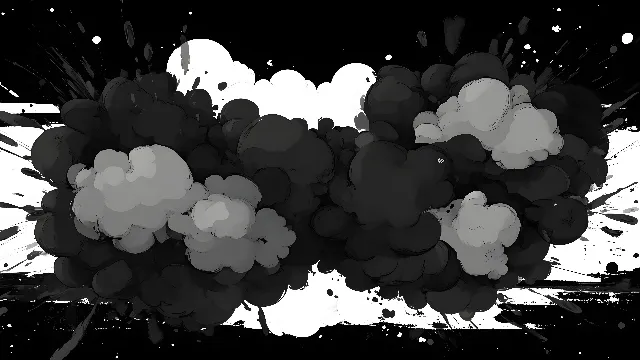 Monochrome photography, Black and white, Graphics, Cumulus, Smoke