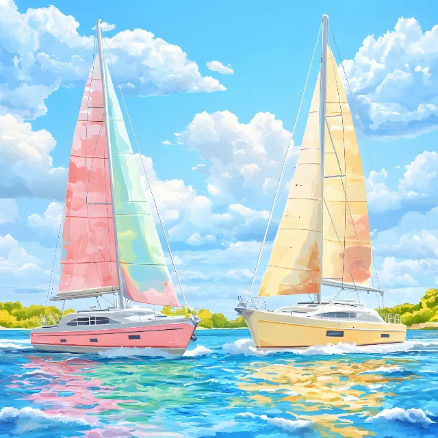 Boat, Watercraft, Sailboat, Sail, Sailing, Mast, Sailing, Boats and boating--Equipment and supplies, Ship, Naval architecture, Ocean, Windsport, Boating, Yacht racing, Paint, Skiff, Dinghy sailing, Sloop, Watercolor painting, Water transportation