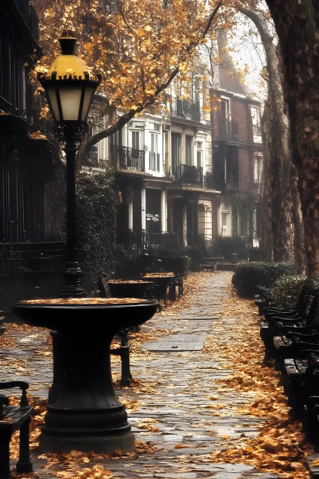 Cobblestone, Alley, Walkway, Autumn, Flagstone, Shadow, Courtyard