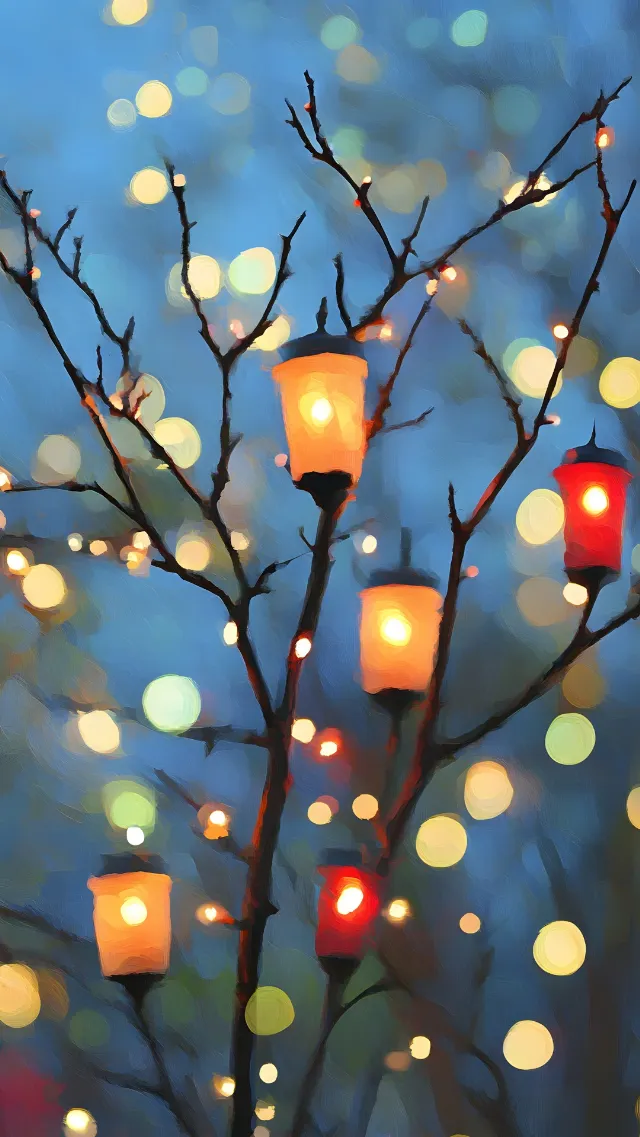 Yellow, Lighting, Orange, Lantern, Christmas lights, Light fixture, Light Bulb, Evening, Holiday, Heat, Night