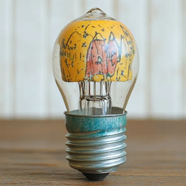 Yellow, Orange, Incandescent light bulb