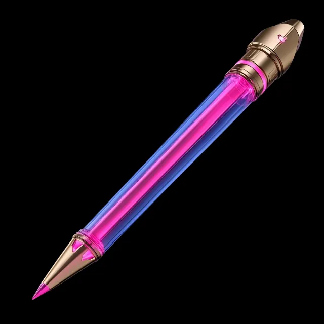 Writing implement, Pen, Office supplies, Writing instrument accessory, Ball pen, Violet, Font, Office instrument, Tints and shades, Stationery, Magenta, Electronic device, Electric blue, Stylus, Metal, Art, Office equipment