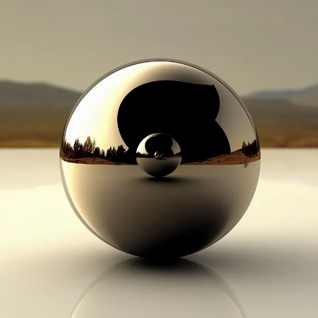 Reflection, Sphere, Mirror, Silver, Shadow