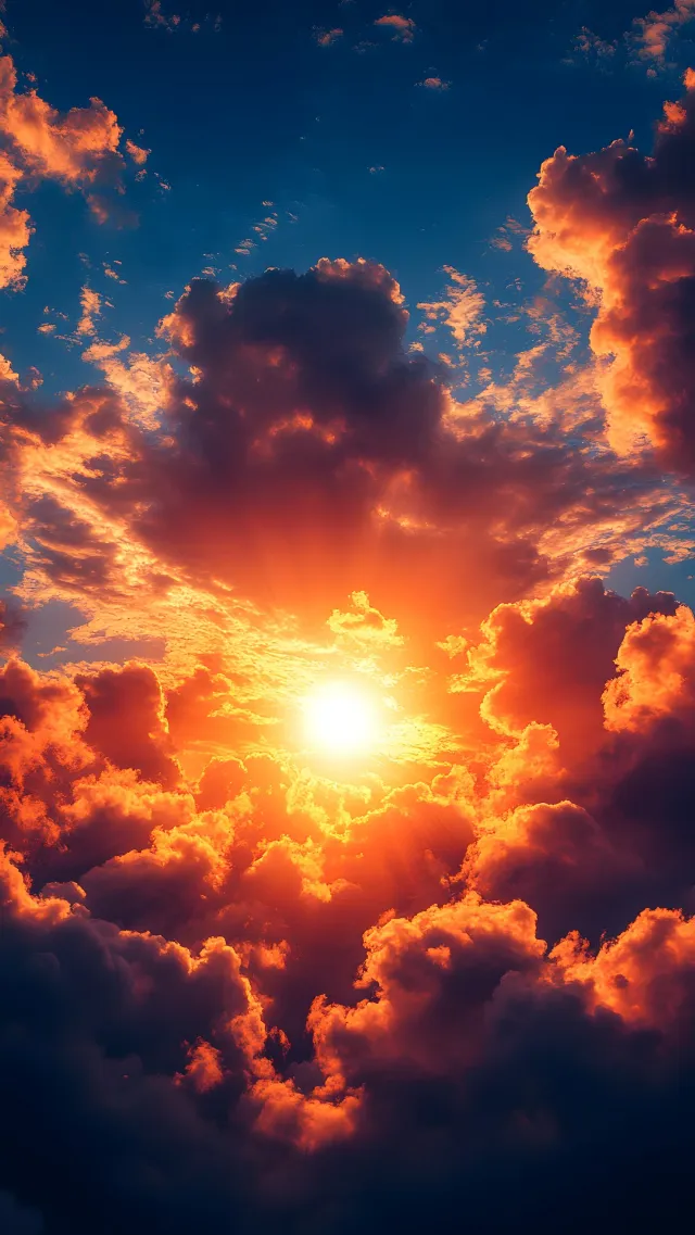 Cloud, Sky, Atmosphere, Amber, Afterglow, Orange, Dusk, Natural landscape, Red sky at morning, Sunlight, Sunset, Sunrise, Cumulus, Atmospheric phenomenon, Sun, Heat, Astronomical object, Horizon, Water, Morning