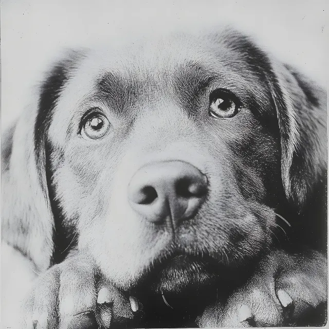 Dog, Facial expression, Carnivores, Snout, Black, Black and white, Retriever, Labrador Retriever, Canidae, Gun dog, Working animal, Whiskers, Pointing dog, Puppy