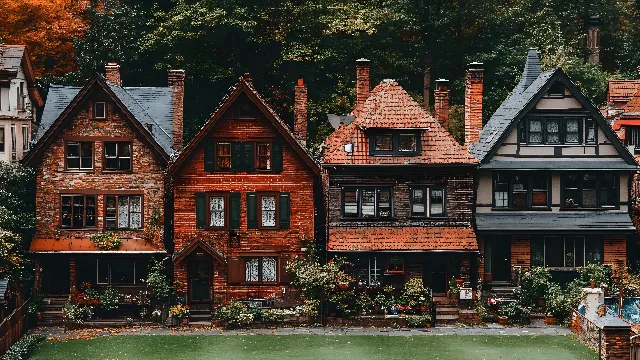 Wood, House, Home, Brick, Cottage, Brickwork, Siding, Design, Stairs, Historic house