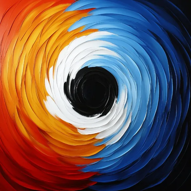 Colorfulness, Circle, Liquid, Space, Electric blue, Art, Close-up, Graphics, Landscape, Paint, Visual arts, Macro photography, Graphic design, Pattern, Painting, Darkness, Wave, Modern art, Wind wave