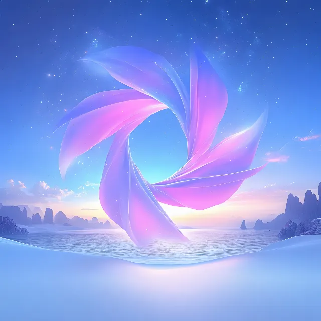 Blue, Pink, Petal, Purple, Graphics, Graphic design, Wind, Animation, Fractal art, Wallpaper