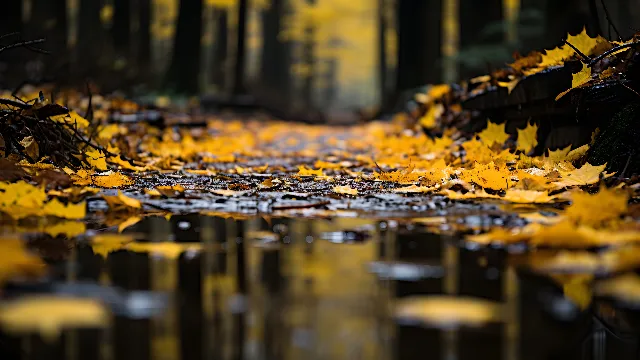 Water, Wood, Natural landscape, Branch, Twig, Yellow, Vegetation, Sunlight, Biome, Watercourse, Grass, Deciduous, Woody plant, Trunk, People in nature, Landscape, Tints and shades, Landmark, Tree, Forest