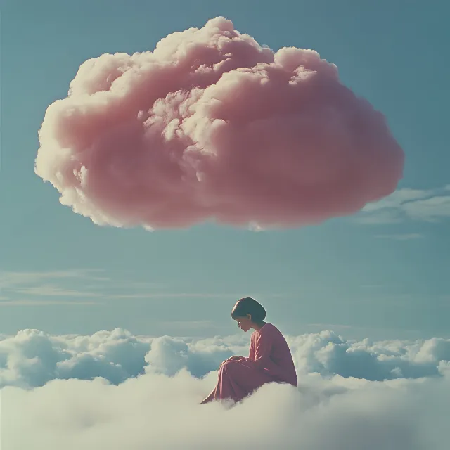 Cloud, Happiness, Cumulus, Pink, Meteorological phenomenon, Wind, Love