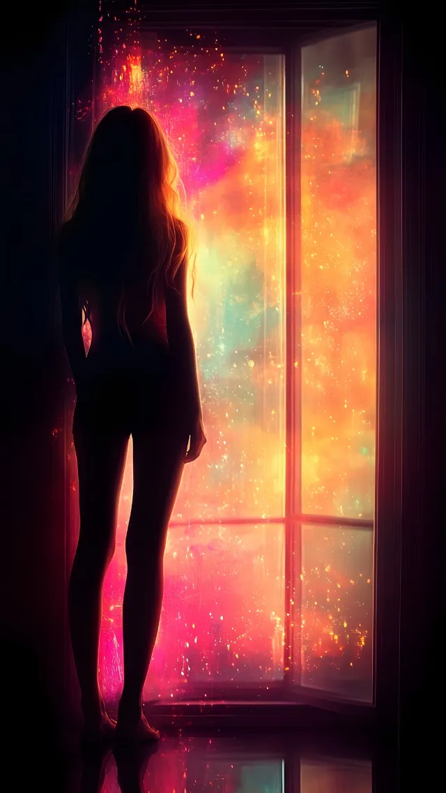 Orange, Astronomical object, Lens flare, Star, Backlighting, Love, Romance, Universe, CG artwork, Night