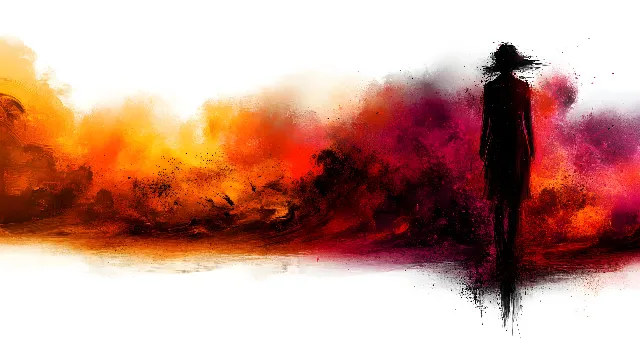 Red, Orange, Art, Watercolor painting, Illustration, Art Paint, Graphics, Paint, Modern art, Graphic design, Acrylic paint, CG artwork, Smoke