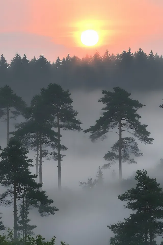 atmospheric phenomenon, Fog, Mist, Forest, Sunrise, Haze, Wilderness, Spruce-fir forests, Morning, Woody plant, Evening, Tropical and subtropical coniferous forests, Larch, Jungle, Dusk, Old-growth forest, Woodland, Northern hardwood forest, Conifers, Temperate broadleaf and mixed forest