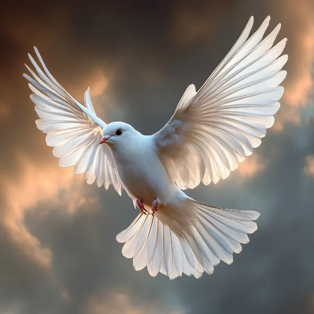 Bird, Beak, Vertebrate, Wing, Pigeons and doves, Feather, Flight, Peace symbols, Peace, Tail