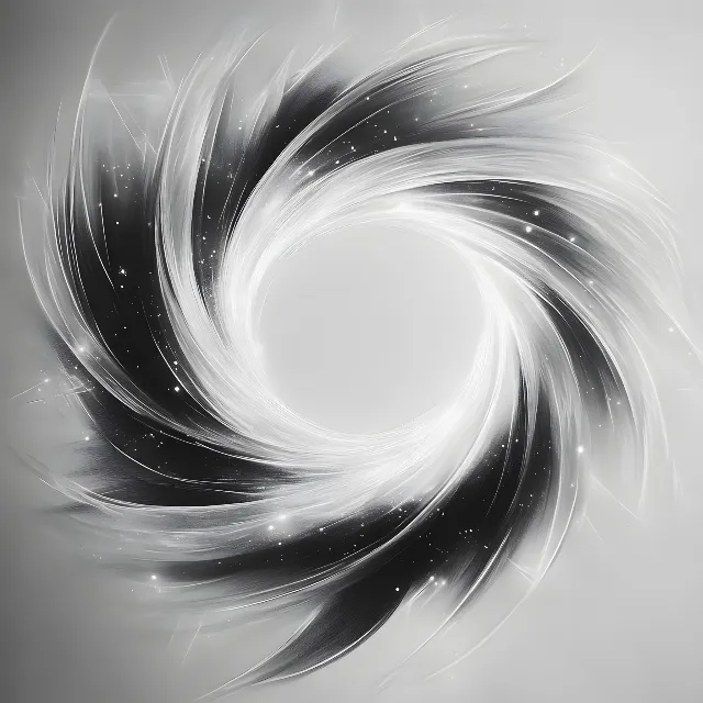 White, Monochrome photography, Black, Black and white, Monochrome, Grey, Silver, Spiral, Design, Graphics, Vortex, Graphic design