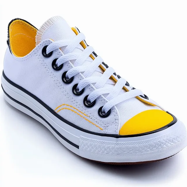 Shoe, Footwear, White, Yellow, Sneakers, Black, Orange, Plimsoll shoe, Walking Shoe, Synthetic rubber, Skate shoe, Tennis Shoe, Outdoor Shoe