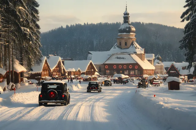 Winter, Snow, Freezing, Ski resort, Evergreen, Finial, Larch, Precipitation, Conifers, Holiday, Steeple, Pine, Pine family, Fir, Cupressaceae, Dome