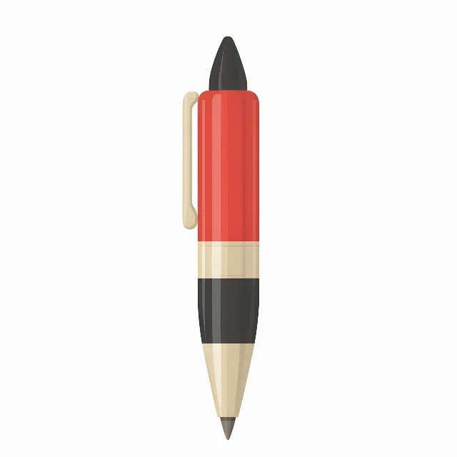 Red, Writing implement, Office supplies, Pencil, Stationery, Graphics, Office Instrument, Clip art