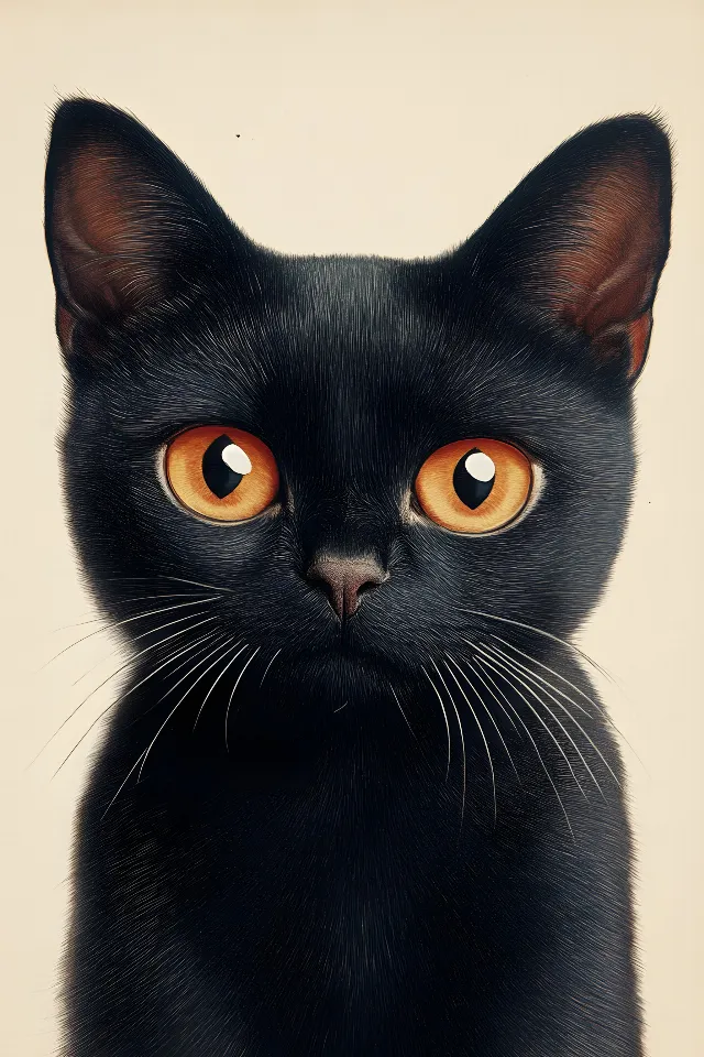 Cat, Felidae, Whiskers, Black cat, Felinae, Facial expression, Snout, Carnivores, Black, Fur, Bombay cat, Terrestrial animal, Domestic short-haired cat, Tail