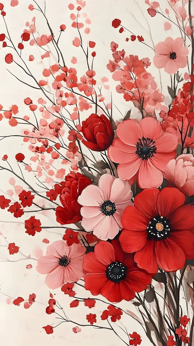 Flower, Red, Petal, Pink, Art, Floral design, Creative arts, Floristry, Cut flowers, Blossom, Flower Arranging, Paint, Watercolor painting, Still life photography, Modern art, Wildflower, Cornales, Geraniums