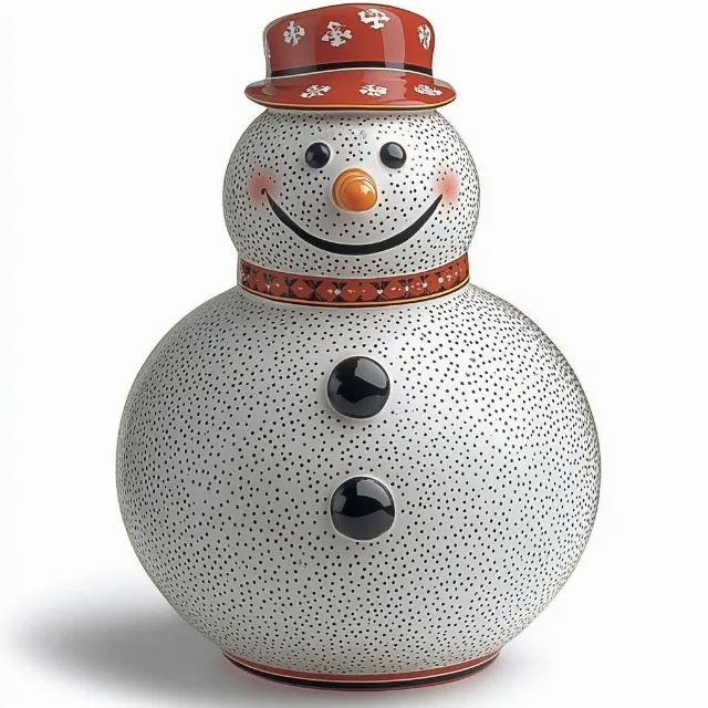 Snowman, Toy, Silver, Happiness, Collectable, Ceramic