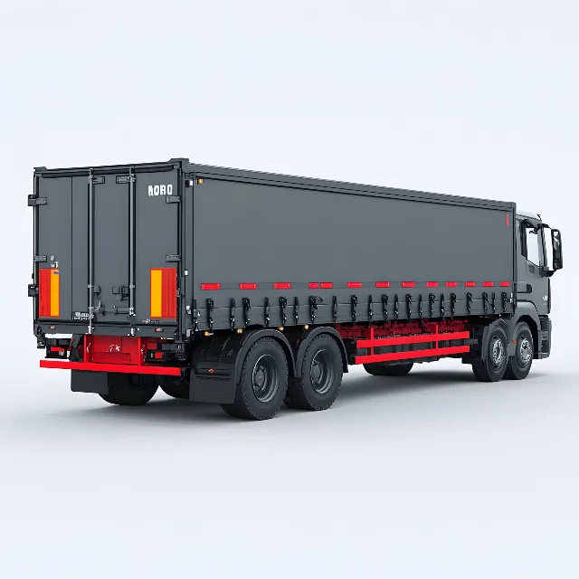 Land vehicle, Vehicle, Mode of transport, Motor vehicle, Truck, Automotive Exterior, Grille, Commercial vehicle, Automotive Tire, Automotive Wheel System, Freight transport, Bumper, Fender, Vehicle registration plate, Windscreen wiper, Cargo, Chassis, Rolling, Semi-trailer truck, Tread