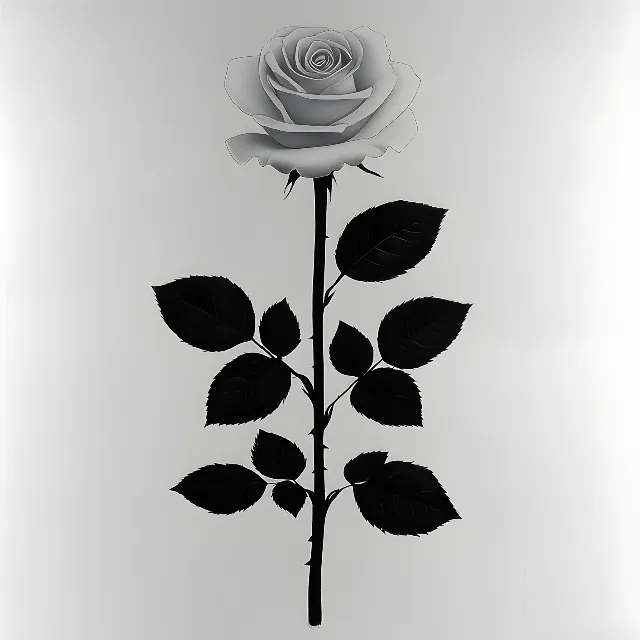 White, Monochrome photography, Petal, Garden roses, Black and white, Rose family, Monochrome, Rose, Floribunda, Hybrid tea rose, Cut flowers, Floristry, Wall sticker, Pedicel