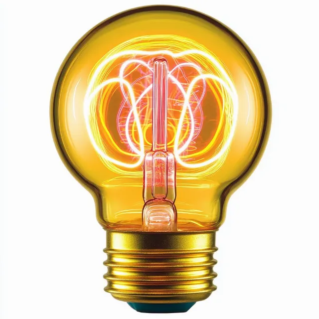 Yellow, Orange, Light Bulb, Incandescent light bulb