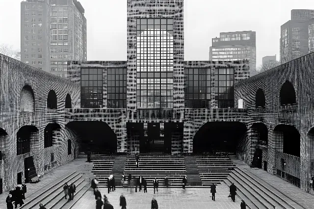 Composite material, Monochrome, Brutalist architecture, Stairs, Daylighting