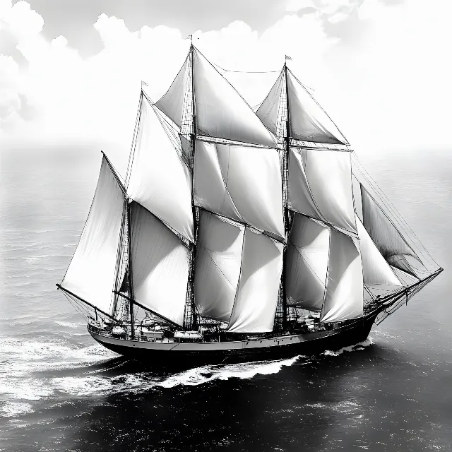 Boat, Sail, Watercraft, Tall ship, Sailing ship, Mast, Sailboat, Ship, Full-rigged ship, Windjammer, Sailing, Sailing, Barquentine, Naval architecture, Barque, Sea, Ocean, Clipper, Galiot, Brig