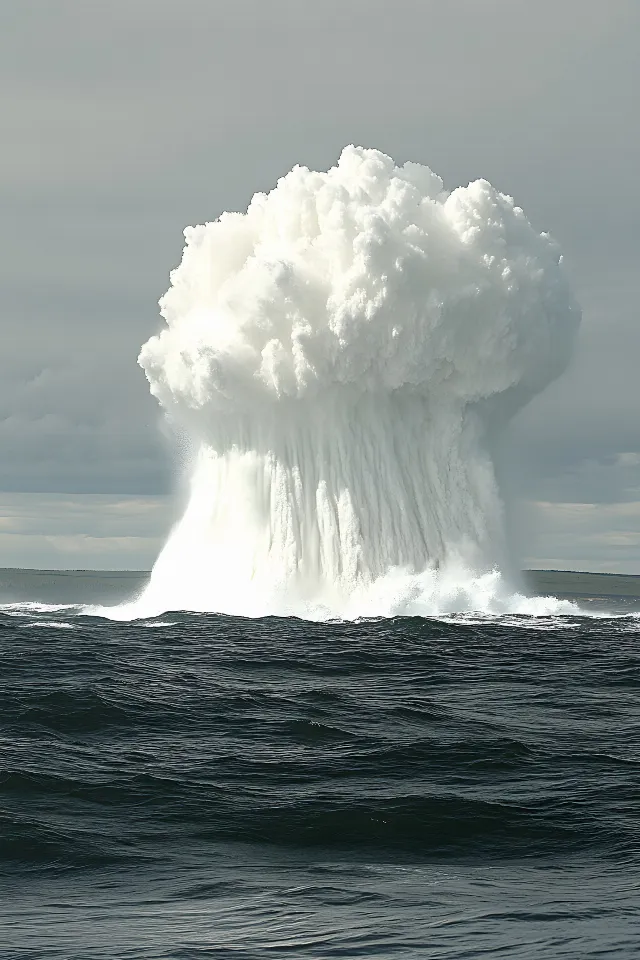 Fluid, Cloud, Sea, Liquid, Ocean, Wave, Wind wave, Cumulus, Meteorological phenomenon, Wind, Smoke, Explosion, Pollution