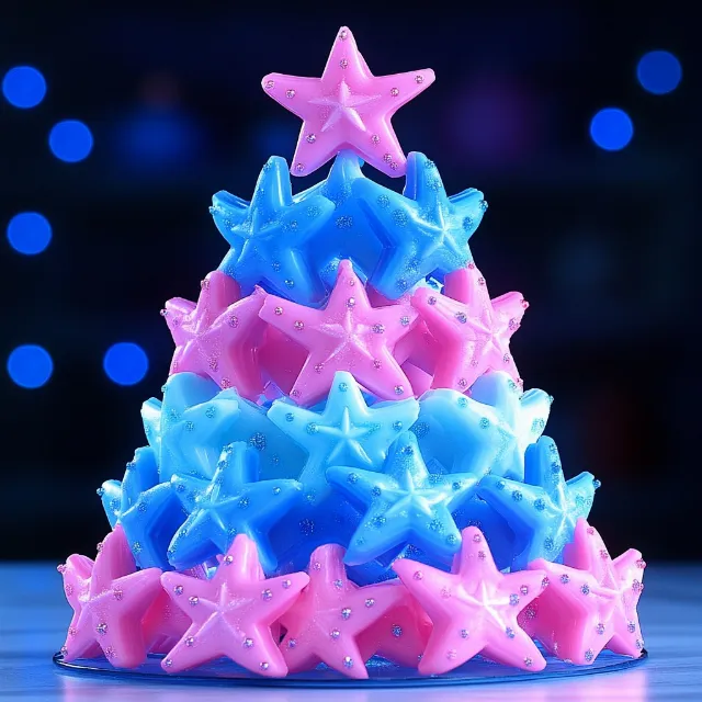 Blue, Pink, Star, Purple, Cone, Party Supply, Christmas decoration, Triangle, Cake Decorating Supply, Nightlight