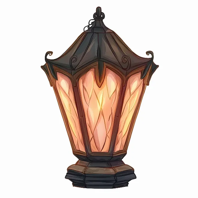 Lantern, Orange, Lampshade, Light fixture, Lamp