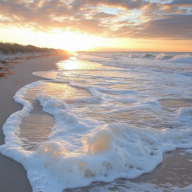 Sunset, Dusk, Horizon, Fluid, Beach, Sunrise, Beauty, Sea, Wave, Afterglow, Liquid, Shore, Orange, Coast, Wind wave, Evening, Sun, Coastal and oceanic landforms, Cloud, Ocean