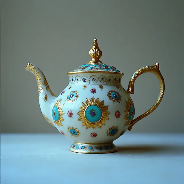 Watch, Antique, Natural material, Serveware, Teapot, Porcelain, Bronze, Brass, Clock, Collectable, Gold