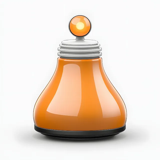 Orange, Incandescent light bulb, Plastic, Light Bulb