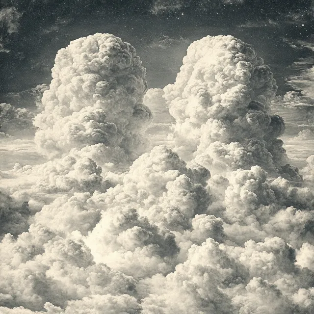 Cloud, Cumulus, Monochrome photography, Meteorological phenomenon, Still life photography