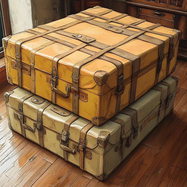 Suitcase, Baggage, Trunk, Hand luggage, Leather, Briefcase, Box