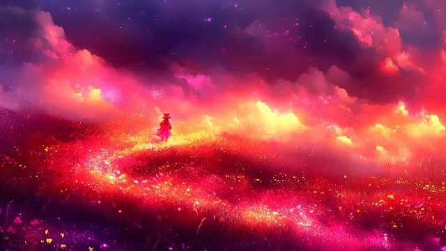 Red, geological phenomenon, Star, Fictional character, CG artwork, Graphics, Meteorological phenomenon, Red sky at morning, Animation, Astronomical object, Universe, Heat, Graphic design, Lens flare, Nebula