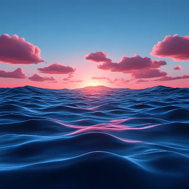 Blue, Horizon, Fluid, Afterglow, Dusk, Sunset, Cloud, Sunrise, Liquid, Sea, Ocean, Orange, Red sky at morning, Evening, Sunlight, Morning, Wave, Dawn, Meteorological phenomenon, Wind wave