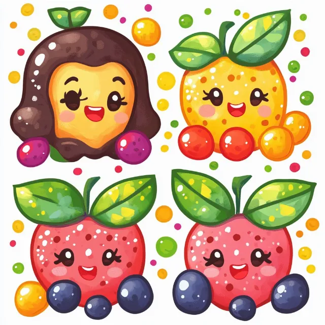 Fruit, Produce, Clip art, Food, Natural foods, Emoticon, Graphics, Berry, Strawberry, Happiness, Strawberries, Animated cartoon, Superfood, Rose family, Food group, Smiley