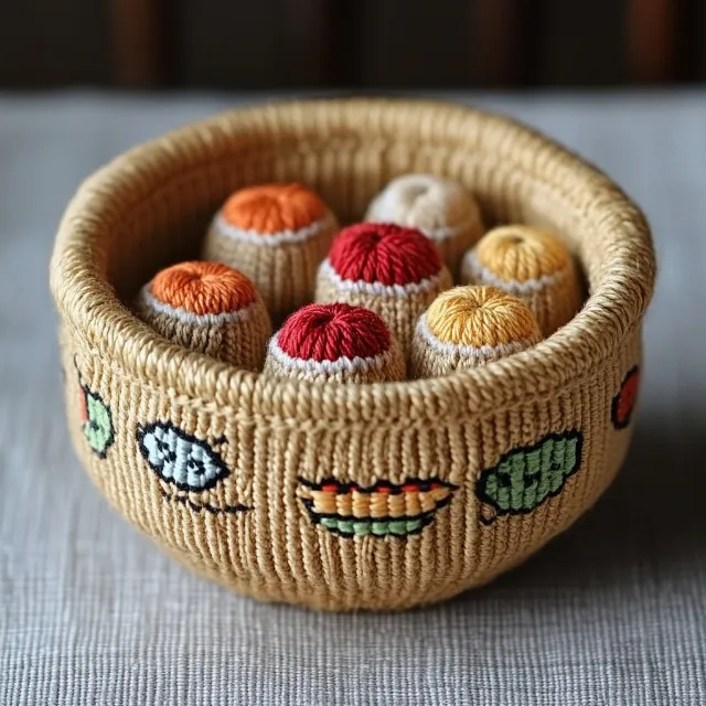 Woolen, Wool, Button, Craft, Creative arts, Crochet, Knitting, Yarn, Needlework, Stitch, Basket, Food, Woven fabric