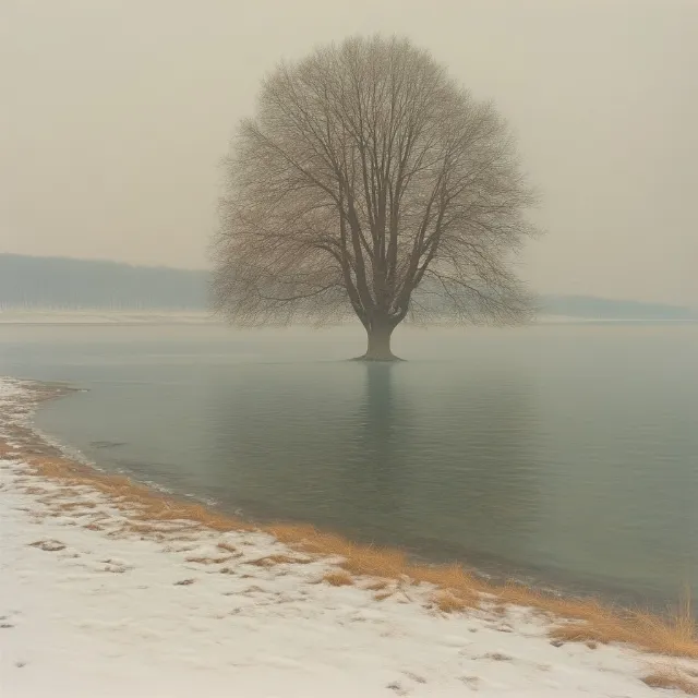 Water, Nature, atmospheric phenomenon, Mist, Bank, Fog, Trunk, Morning, Twig, Haze, Lake, Woody plant, Winter, Reflection, River, Shore, Reservoir, Loch, Wind, Evening