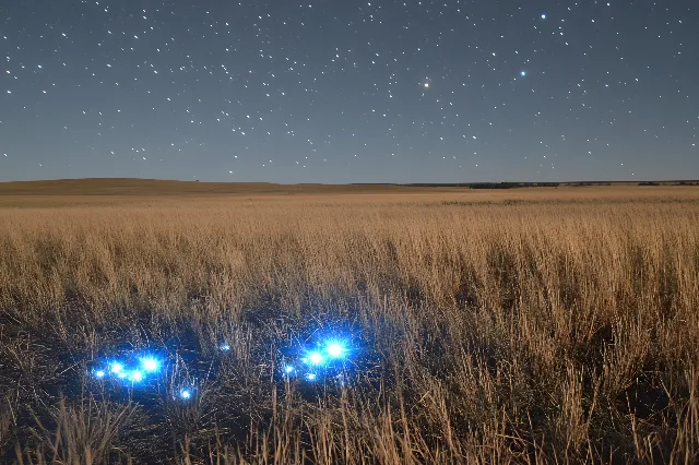 Astronomical object, Ecoregion, Star, Night, Prairie, Field, Constellation, Steppe, Astronomy, Savanna, Agriculture, Galaxy